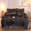 Luxury Thick Fleece Duvet Cover Queen King Winter Warm Bed Quilt Cover