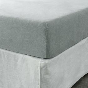 Fitted Queen Sheet 1 Pc, Bed Sheets Queen Size, Linen Sheets Queen Size, Hotel Sheets, Breathable & Fade Resistant Queen Sheets, Sea Glass