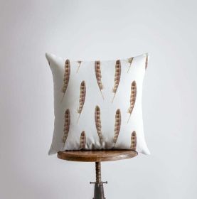 Brown Feathers | Pillow Cover | Bird Lover | Pillow | Animal Decor | Home Decor | Room Decor | Farmhouse Decor | Pattern | Gift for her